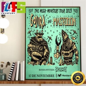 Gojira And Mastodon The Mega Monsters Tour 2023 In Buenos Aires Argentina November 17th 2023 Home Decor Poster Canvas