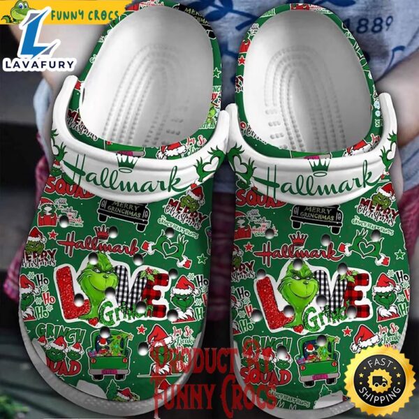 Hallmark Grinch Christmas Green Crocs – Discover Comfort And Style Clog Shoes With Funny Crocs