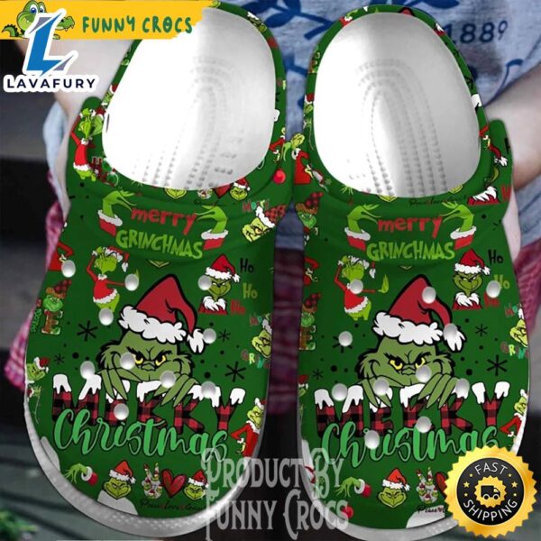 Ho Ho Ho Merry Christmas Grinch Crocs Clogs – Discover Comfort And Style Clog Shoes With Funny Crocs