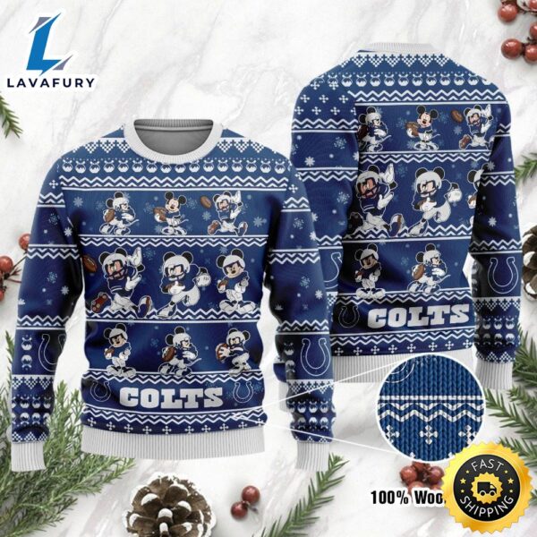 Indianapolis Colts Mickey Mouse Ugly Christmas Sweater, Perfect Holiday Gift