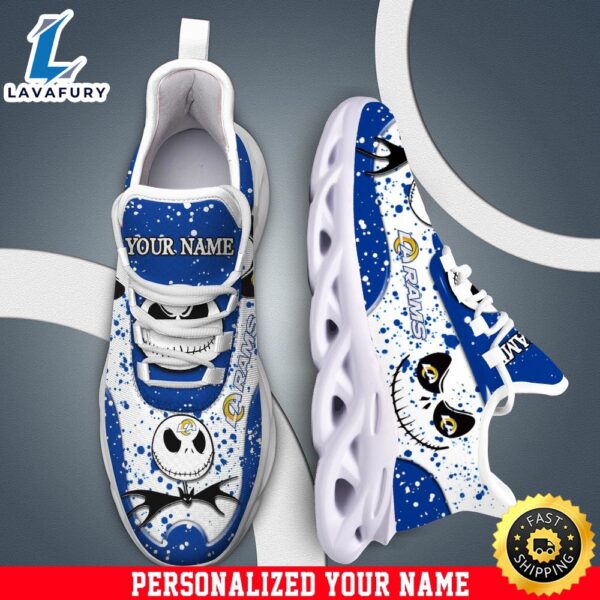 Jack Skellington Los Angeles Rams White NFL Clunky Shoess Personalized Your Name