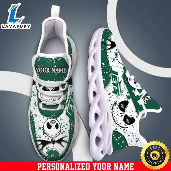 Jack Skellington New York Jets White NFL Clunky Shoess Personalized Your Name