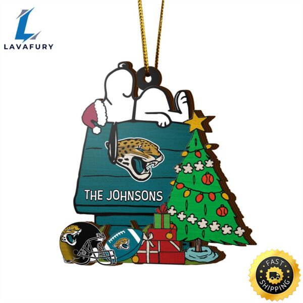 Jacksonville Jaguars Snoopy NFL Sport Ornament Custom Name