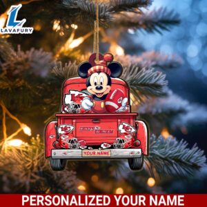Kansas City Chiefs Mickey Mouse Ornament Personalized Your Name Sport Home Decor
