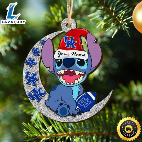 Kentucky Wildcats Stitch Christmas Ornament NCAA And St With Moon Ornament