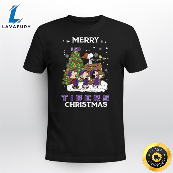 LSU Tigers Snoopy Family Christmas Shirt