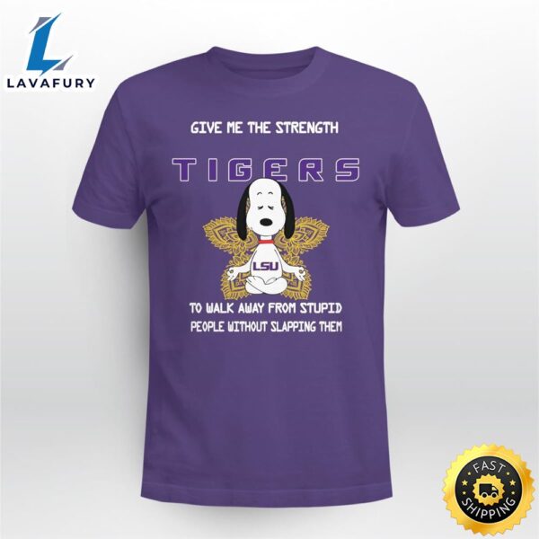 LSU Tigers Snoopy Yoga Give Me The Strength Limited Edition