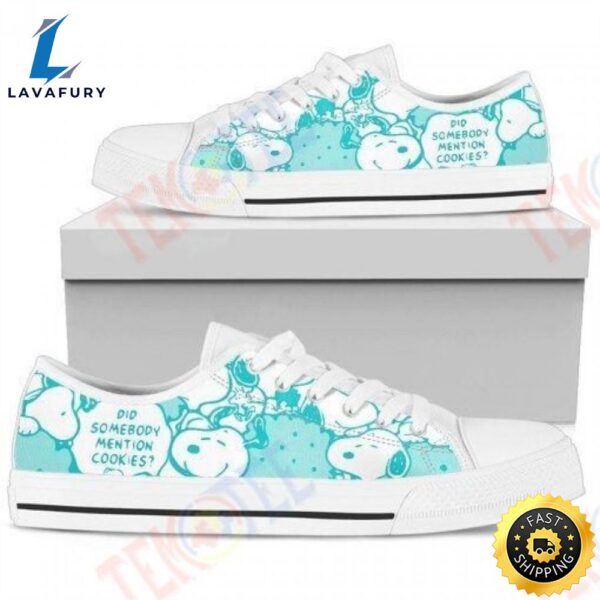 Mens Womens Blue Snoopy Low Top Shoes Custom Print Footwear Converse