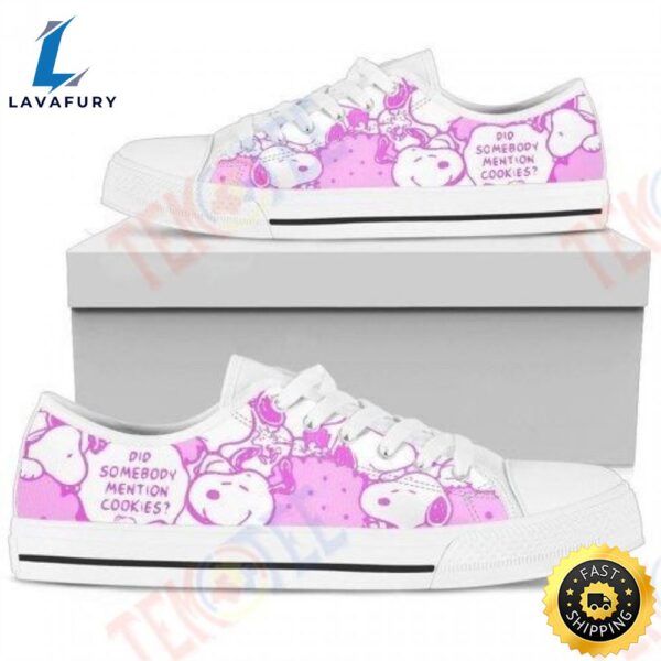 Mens Womens Purple Snoopy Low Top Shoes Custom Print Footwear Converse