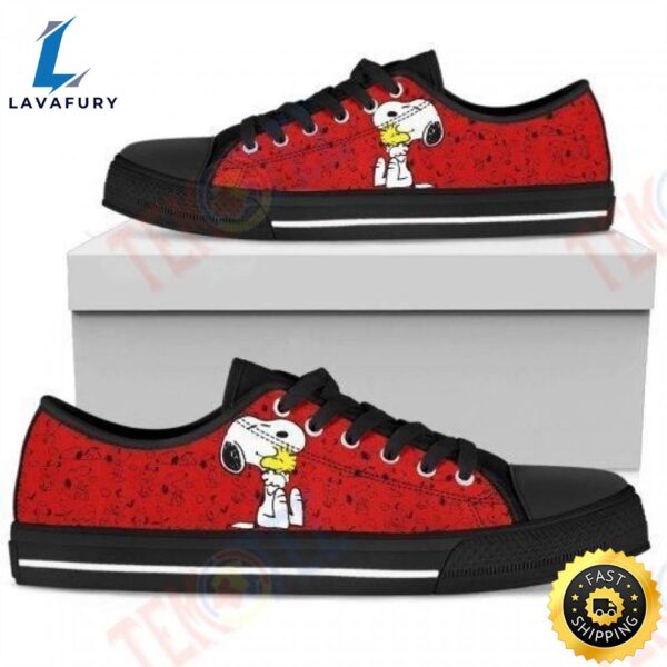 Mens Womens Snoopy And Woodstock Low Top Shoes