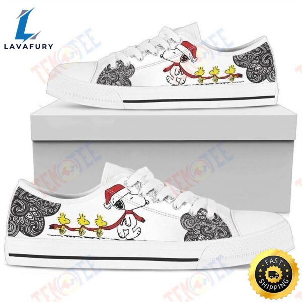 Mens Womens Snoopy Christmas Unisex Low Top Sneakers Trending Brand Low Top Shoes
