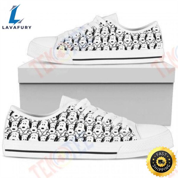 Mens Womens Snoopy Pattern Low Top Shoes
