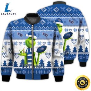 Merry Christmas 2022 Ugly Unisex Super Bowl American Grinch Cute Titans 3D Bomber Jacket