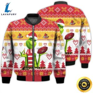 Merry Christmas 2023 Ugly Unisex National Collegiate Athletic Association American Grinch Cute Cardinals 3D Bomber Jacket