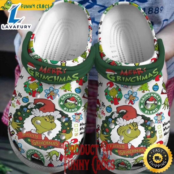 Merry Grinchmas Blend Christmas Crocs – Discover Comfort And Style Clog Shoes With Funny Crocs