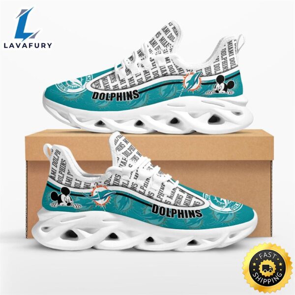 Miami Dolphins Mickey Mouse Max Soul Shoes