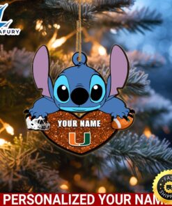Miami HurricanesStitch Custom Name Ornament…