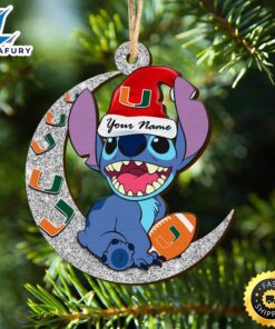 Miami Hurricanes Stitch Christmas Ornament…