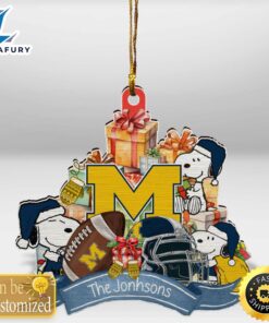 Michigan Wolverines Snoopy Christmas Personalized…