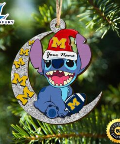 Michigan Wolverines Stitch Christmas Ornament…