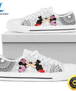 Mickey And Minnie Mandala Low Top Converse Sneaker Style Shoes
