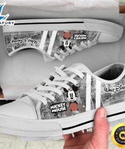 Mickey Mouse Disney Custom Print Canvas Sneakers Low Top Shoes