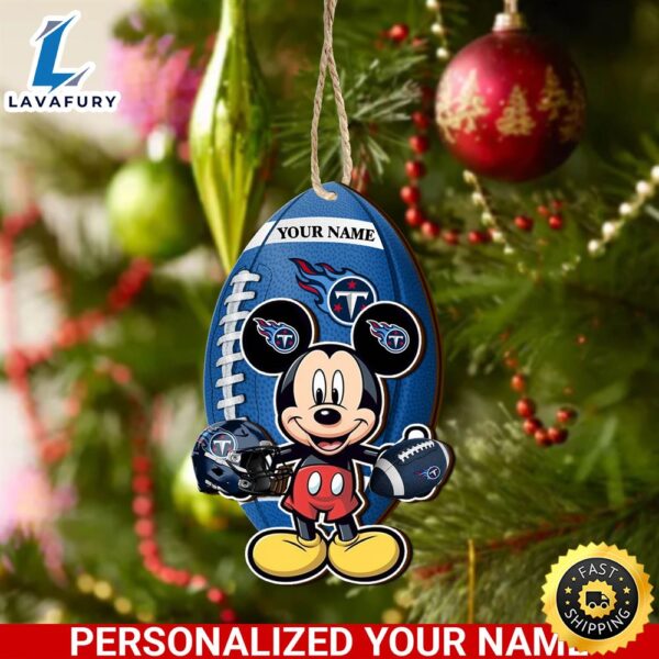 NCAA Tennessee Titans And Mickey Mouse Ornament Personalized Your Name