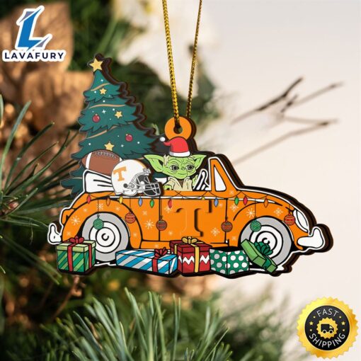 NCAA Tennessee Volunteers And Baby Yoda Christmas Ornament