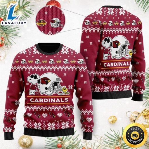 NFL Arizona Cardinals Snoopy Ugly Christmas Sweater