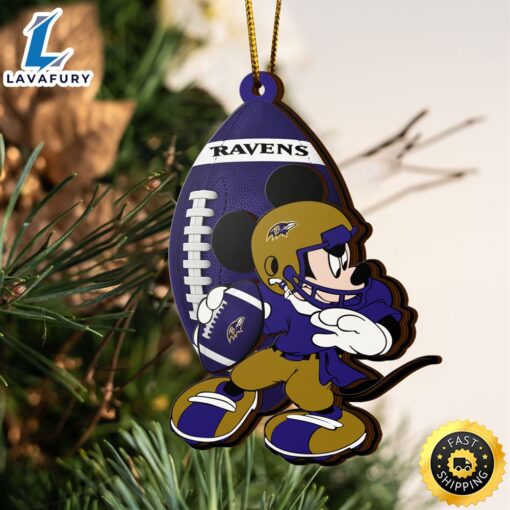 NFL Baltimore Ravens Mickey Mouse Christmas Ornament