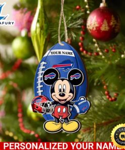 NFL Buffalo Bills And Mickey Mouse Ornament Personalized Your Name