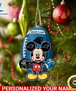 NFL Carolina Panthers And Mickey Mouse Ornament Personalized Your Name