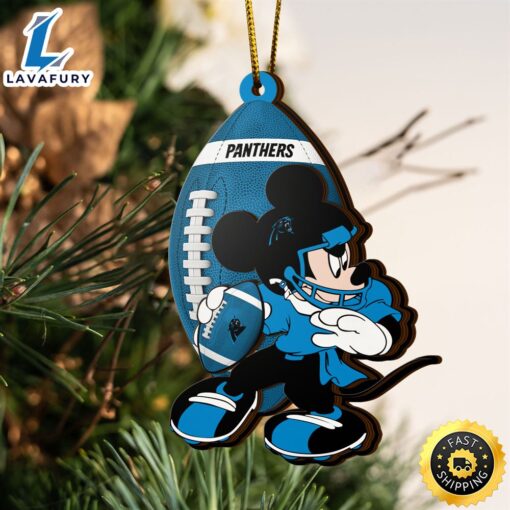 NFL Carolina Panthers Mickey Mouse Christmas Ornament