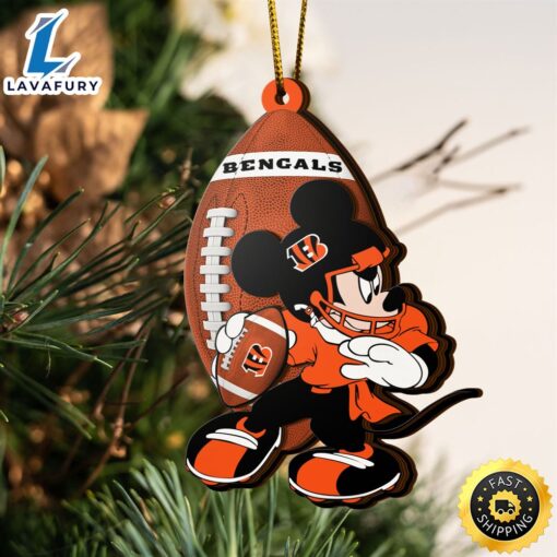 NFL Cincinnati Bengals Mickey Mouse Christmas Ornament