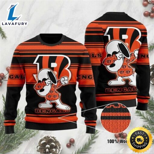 NFL Cincinnati Bengals Snoopy Ugly Christmas Sweater