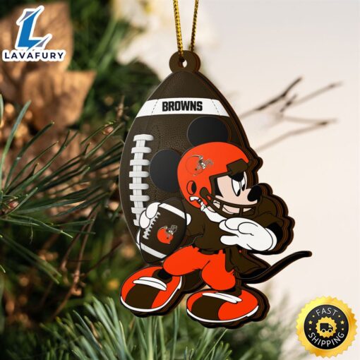 NFL Cleveland Browns Mickey Mouse Christmas Ornament