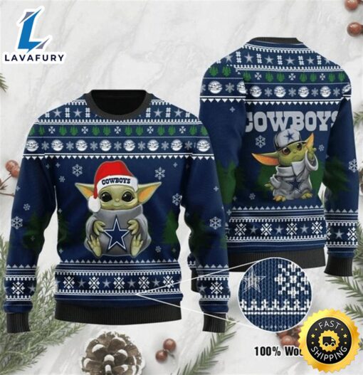 NFL Dallas Cowboys Baby Yoda Ugly Christmas SweaterSweater