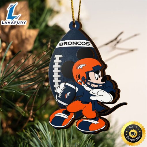 NFL Denver Broncos Mickey Mouse Christmas Ornament