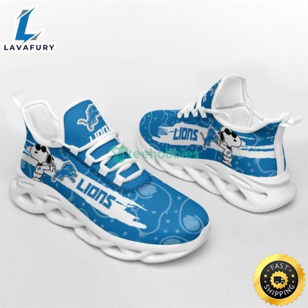 NFL Detroit Lions Snoopy Max Soul Shoes Running Sneaker For Fans