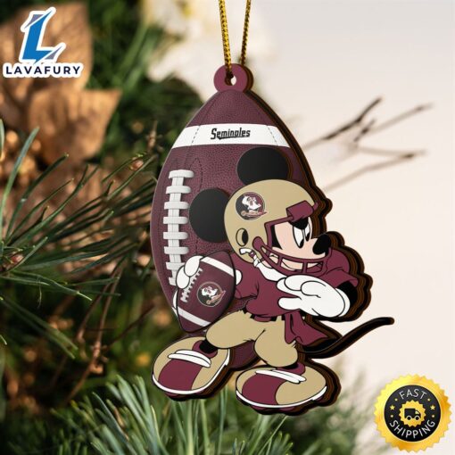 NFL Florida State Seminoles Mickey Mouse Christmas Ornament