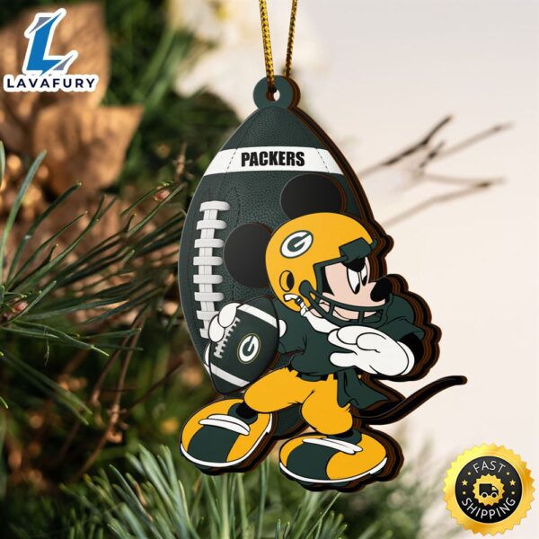 NFL Green Bay Packers Mickey Mouse Christmas Ornament