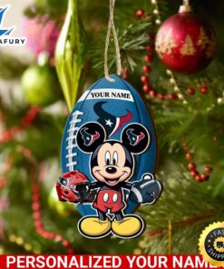 NFL Houston Texans And Mickey Mouse Ornament Personalized Your Name