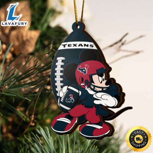 NFL Houston Texans Mickey Mouse Christmas Ornament