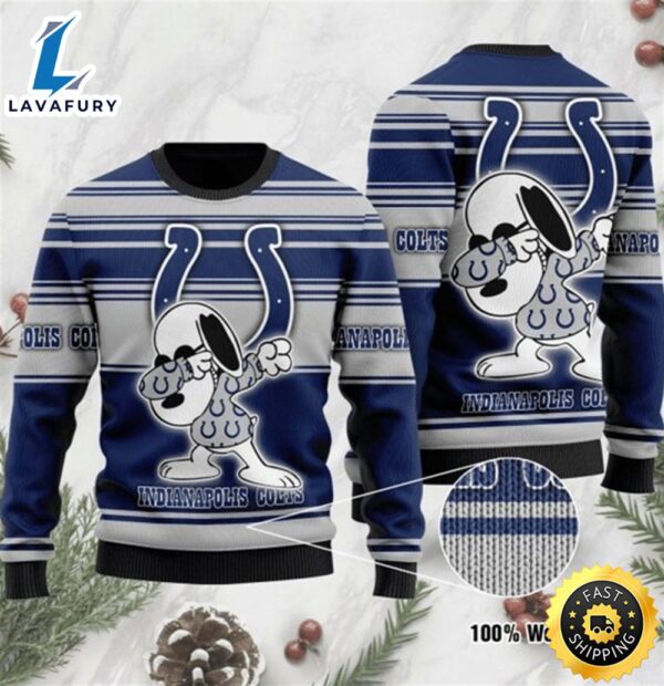 NFL Indianapolis Colts Snoopy Ugly Christmas Sweaters