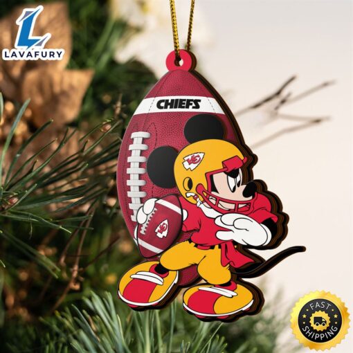 NFL Kansas City Chiefs Mickey Mouse Christmas Ornament