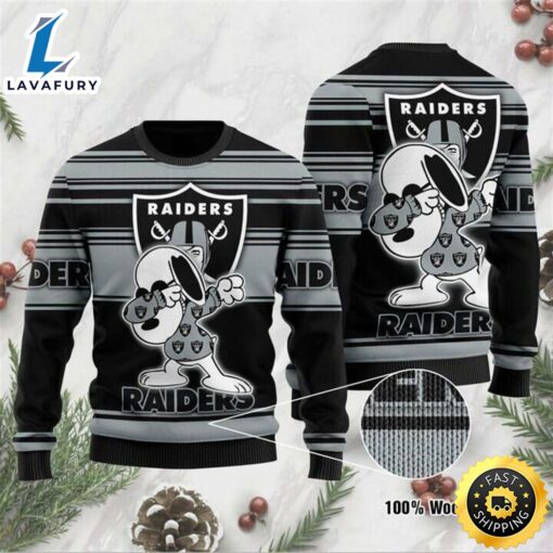 NFL Las Vegas Raiders Snoopy Ugly Christmas Sweater