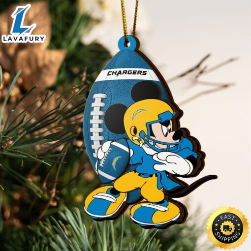 NFL Los Angeles Chargers Mickey Mouse Christmas Ornament