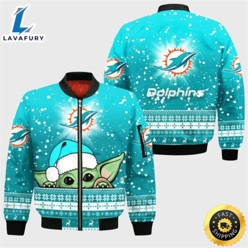 NFL Miami Dolphins Baby Yoda Bomber Jacket