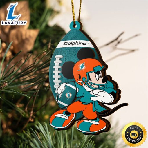 NFL Miami Dolphins Mickey Mouse Christmas Ornament