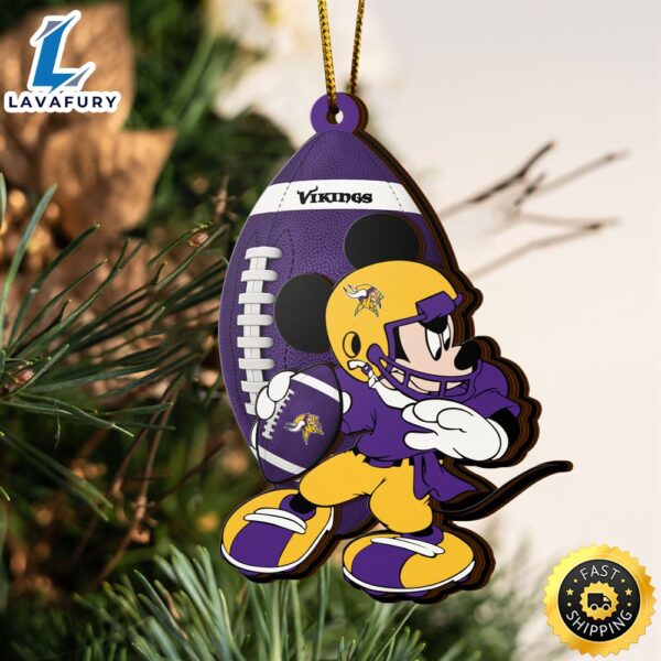 NFL Minnesota Vikings Mickey Mouse Christmas Ornament
